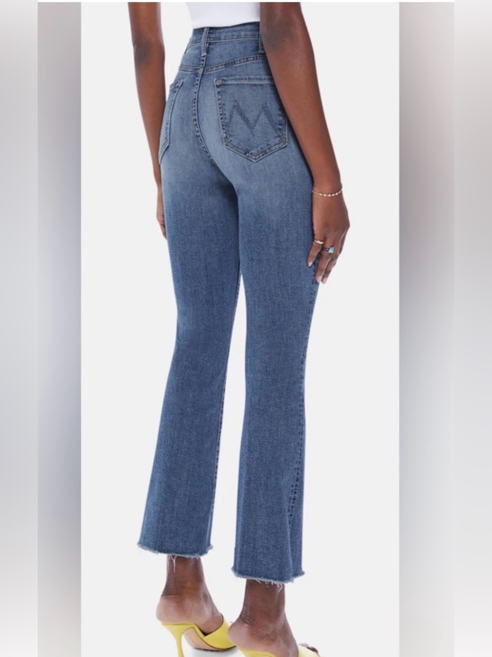 Mother The Hustler Ankle‎ Fray in Healing Jar raw hem 28